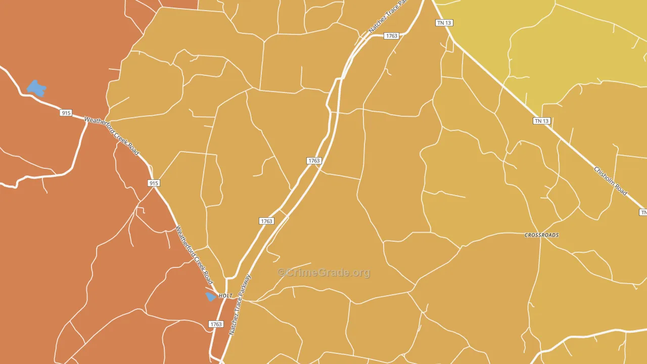 38452, TN Map of Theft Rates