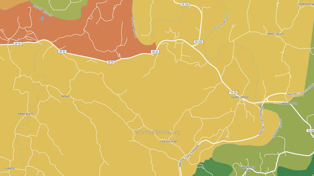 38454, TN Map of Theft Rates