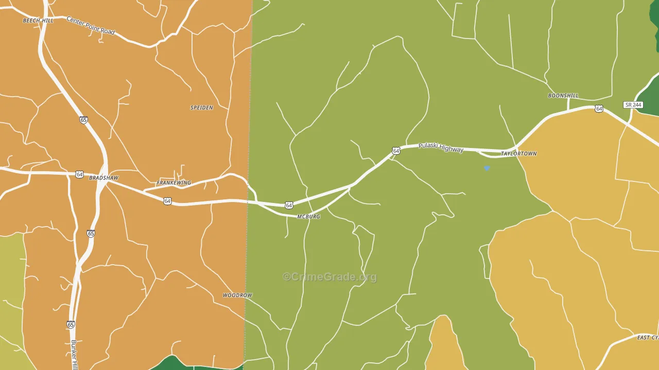 38459, TN Map of Theft Rates