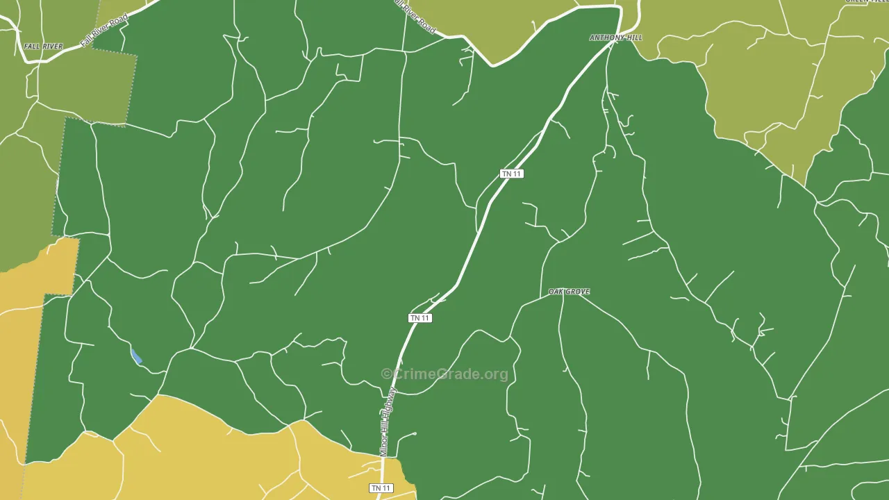 38460, TN Map of Theft Rates