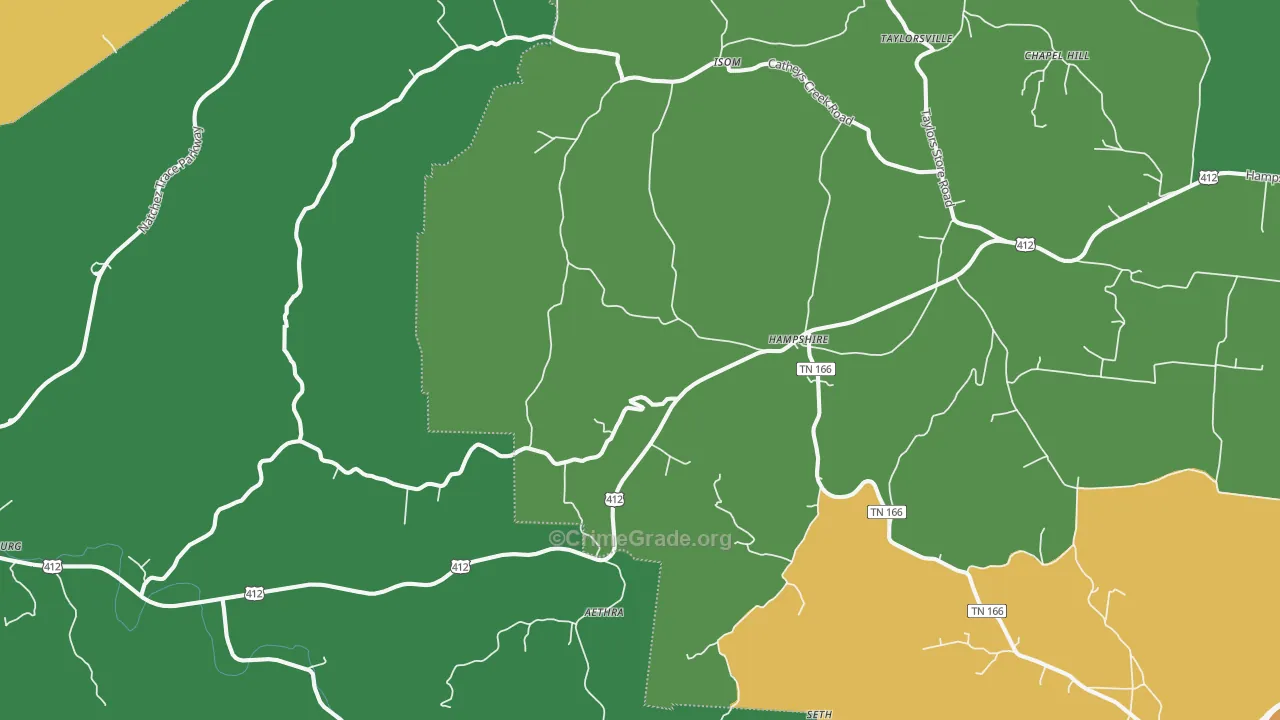 38461, TN Map of Theft Rates