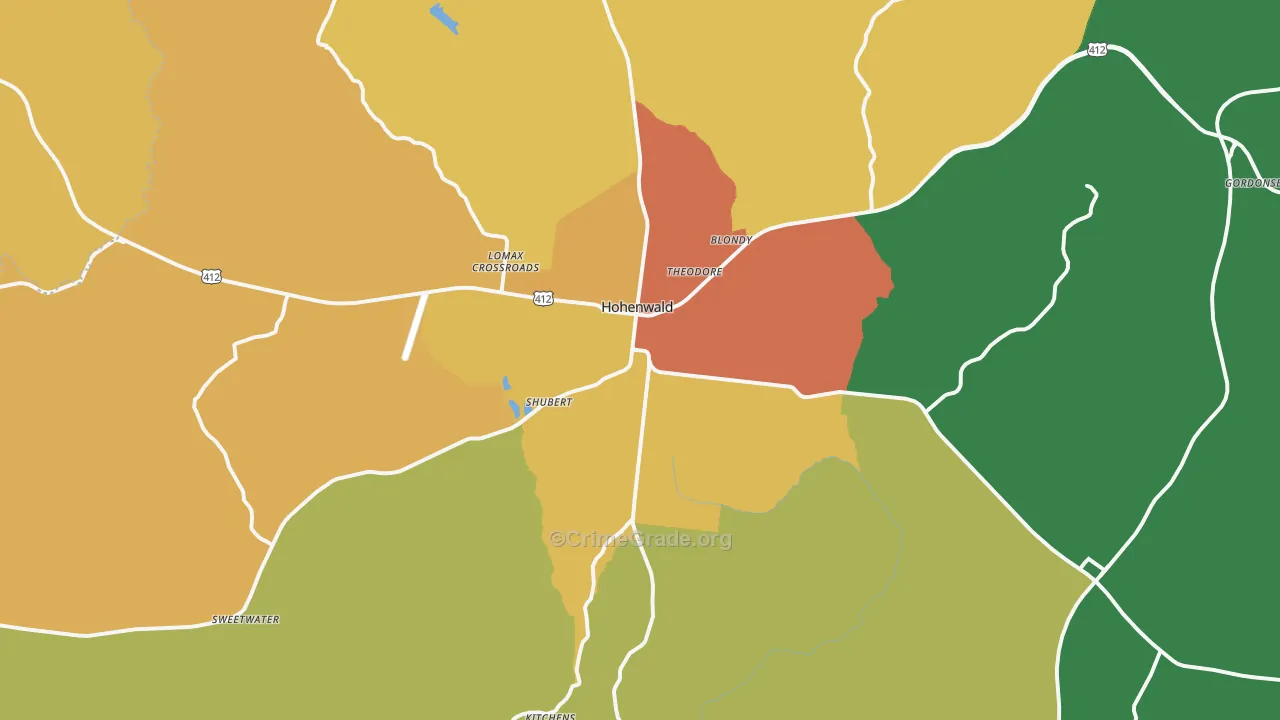 38462, TN Map of Theft Rates