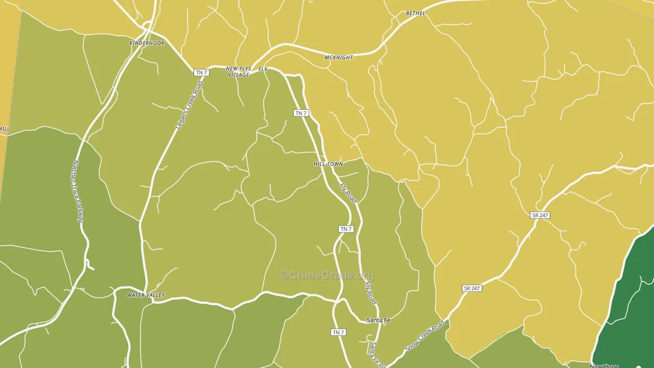 38482, TN Map of Theft Rates