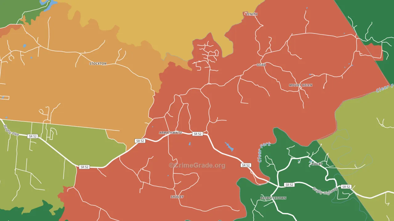 38504, TN Map of Theft Rates