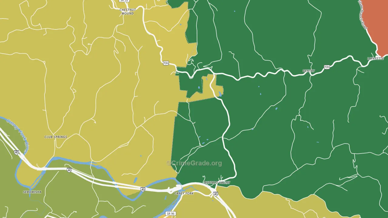 38548, TN Map of Theft Rates