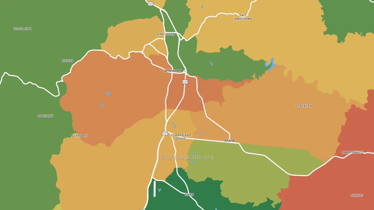 38556, TN Map of Theft Rates