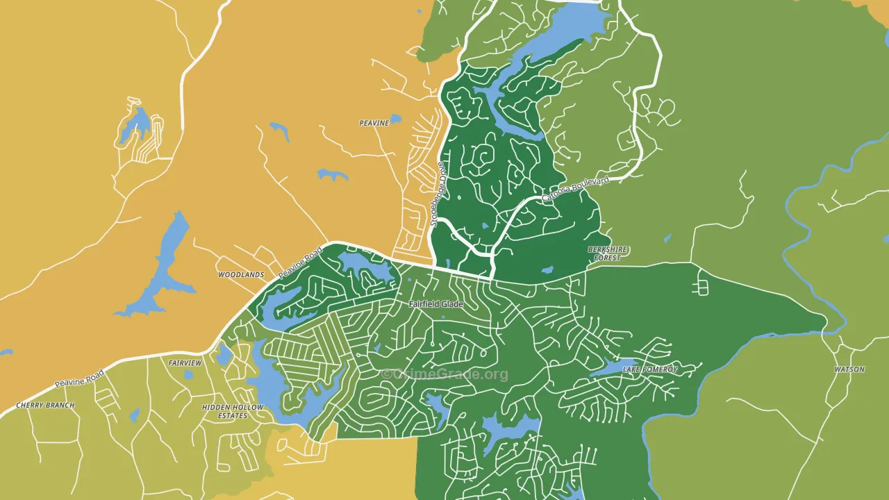 38558, TN Map of Theft Rates