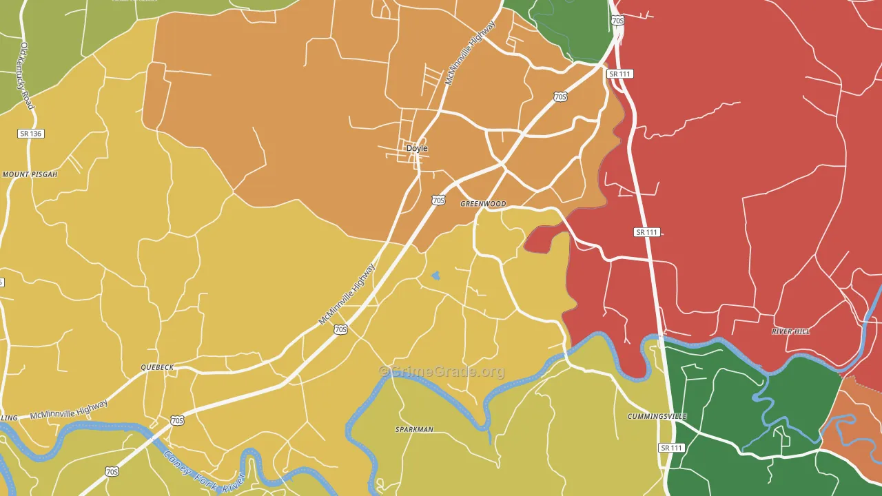 38559, TN Map of Theft Rates