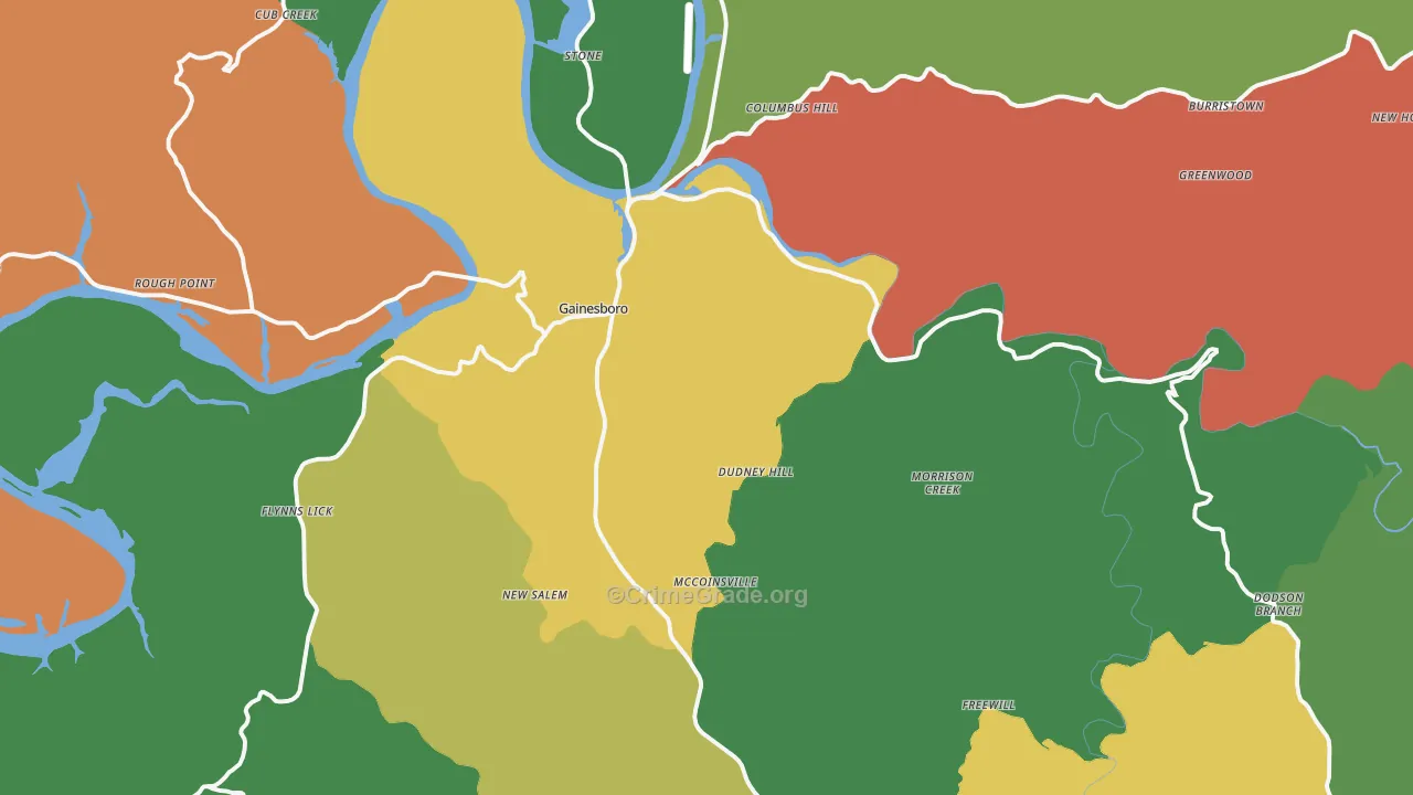38562, TN Map of Theft Rates