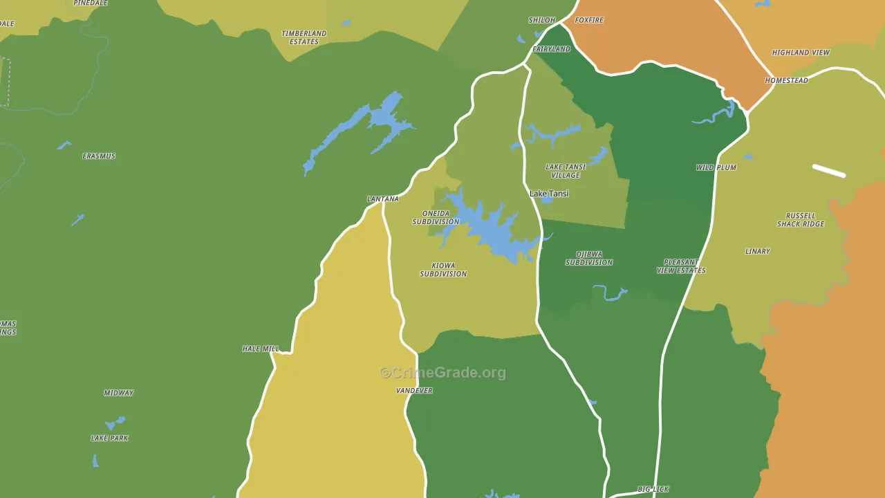 38572, TN Map of Theft Rates