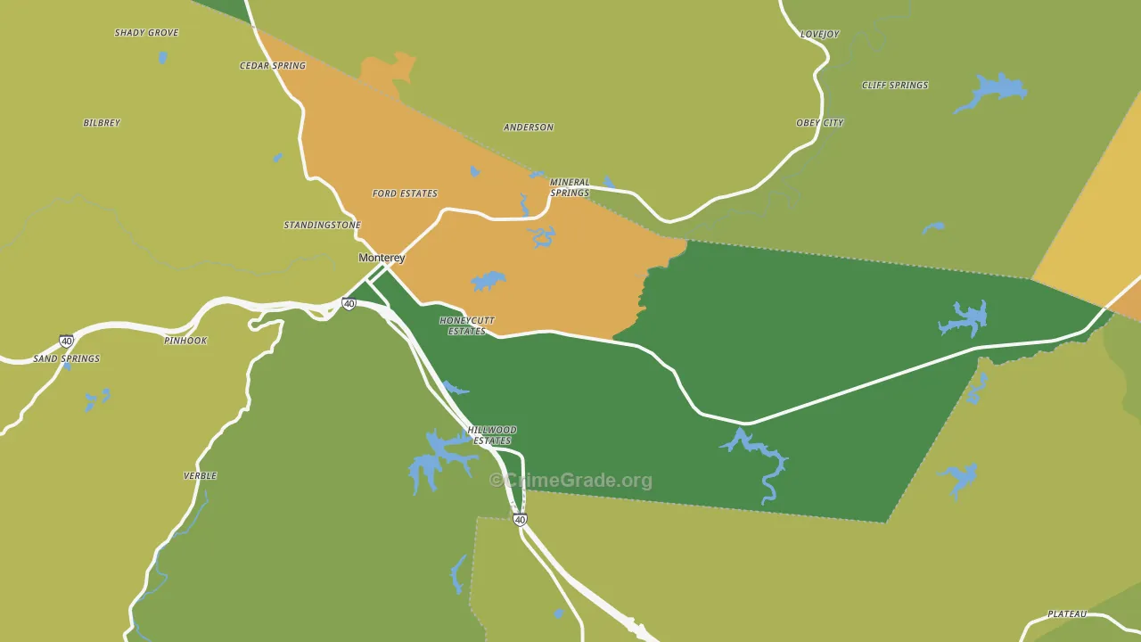 38574, TN Map of Theft Rates