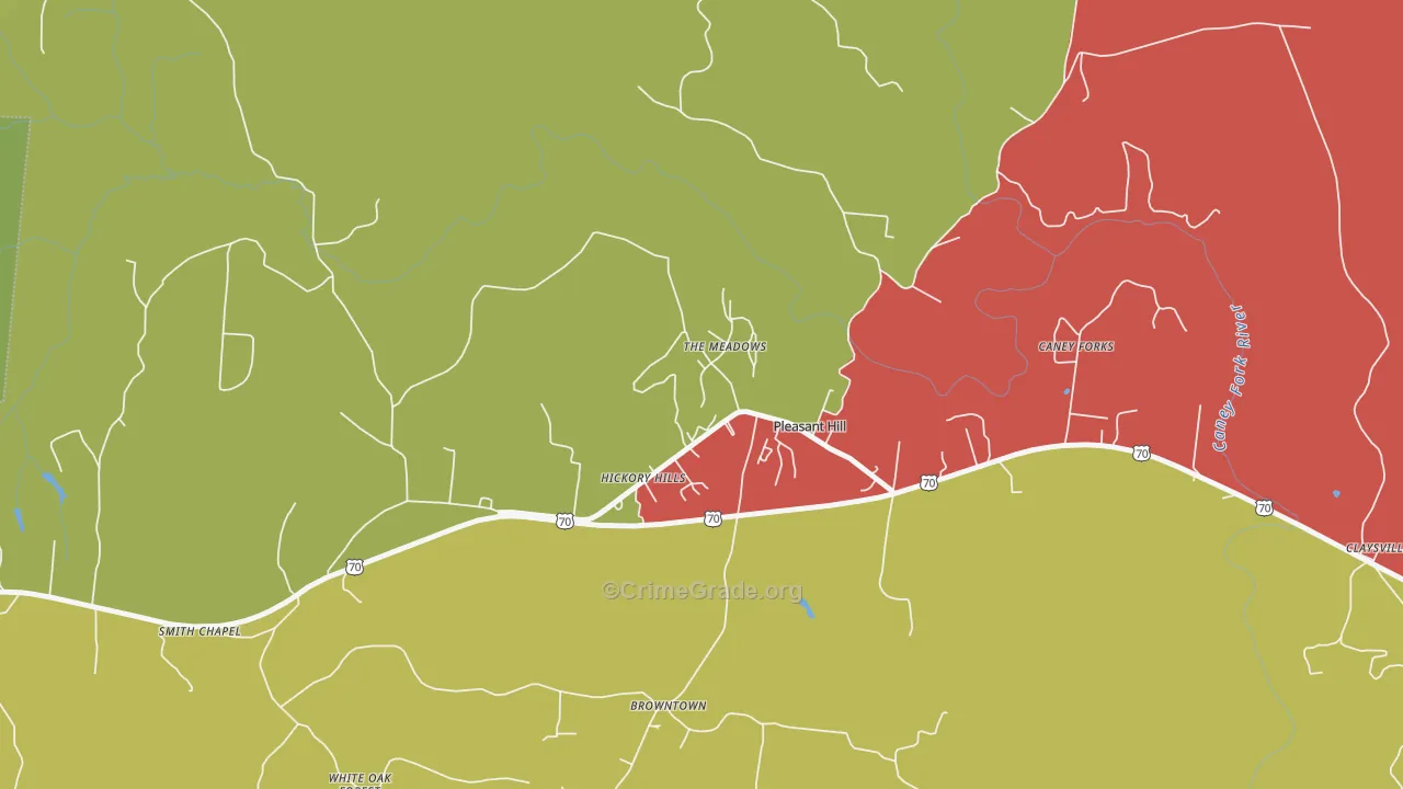 38578, TN Map of Theft Rates