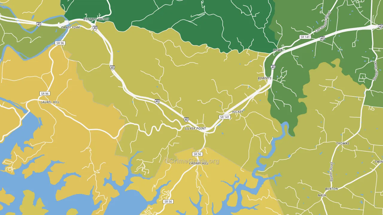 38582, TN Map of Theft Rates