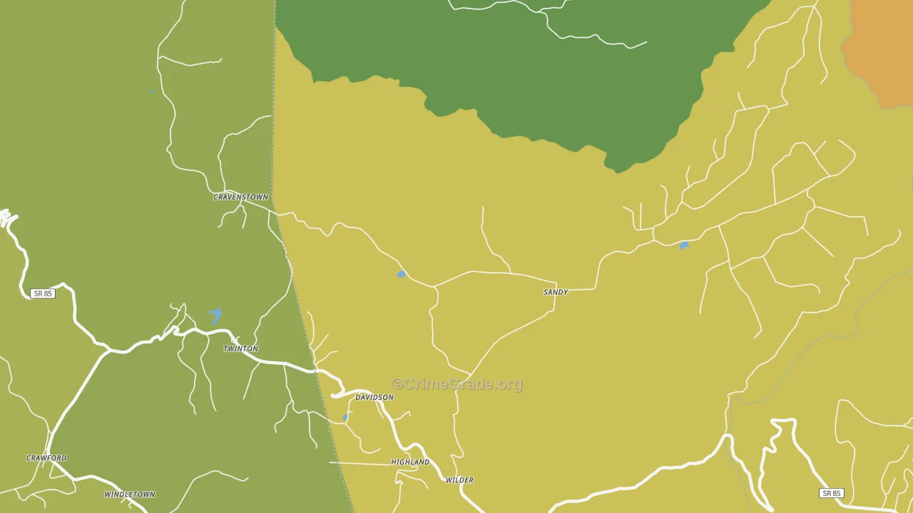 38589, TN Map of Theft Rates