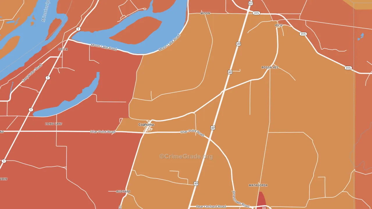 38617, MS Map of Theft Rates