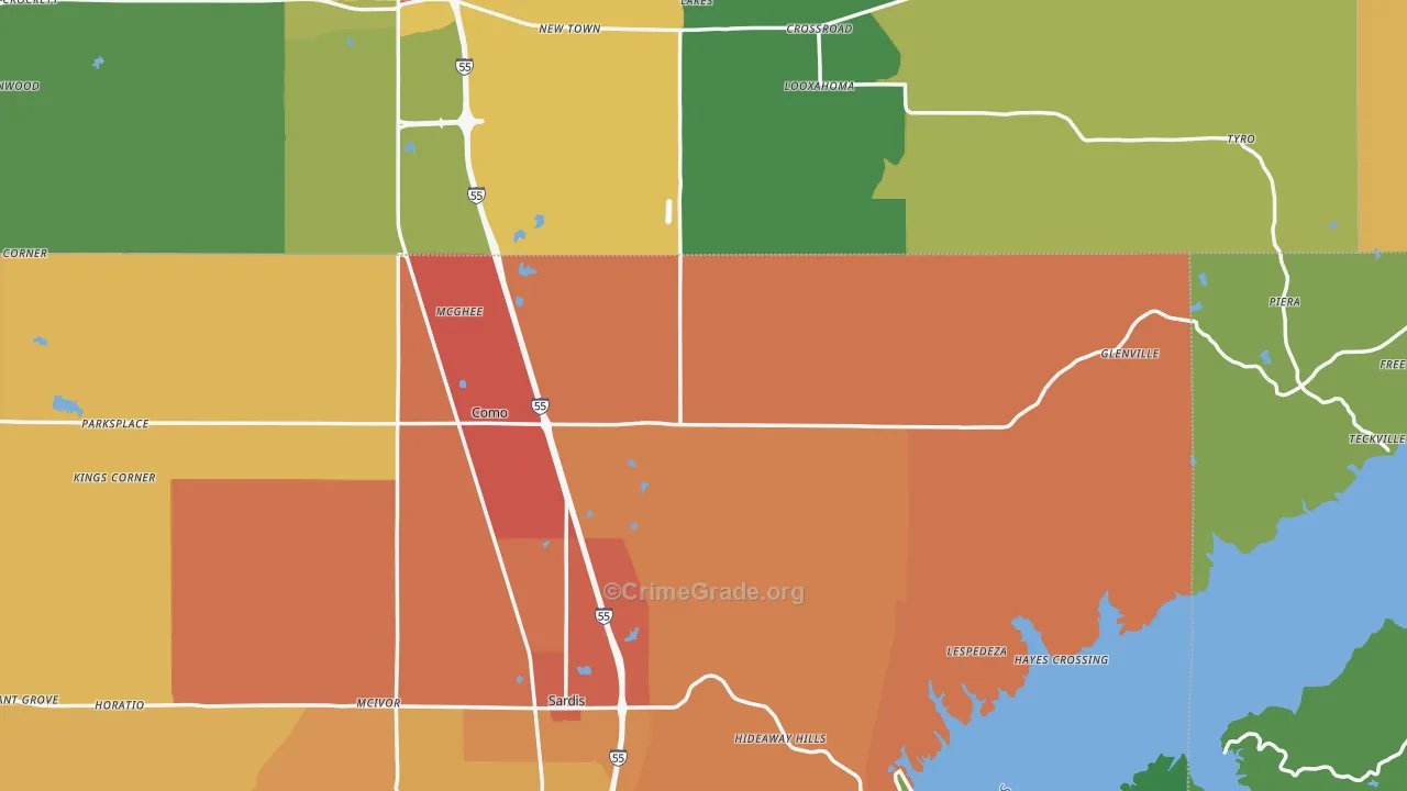 38619, MS Map of Theft Rates