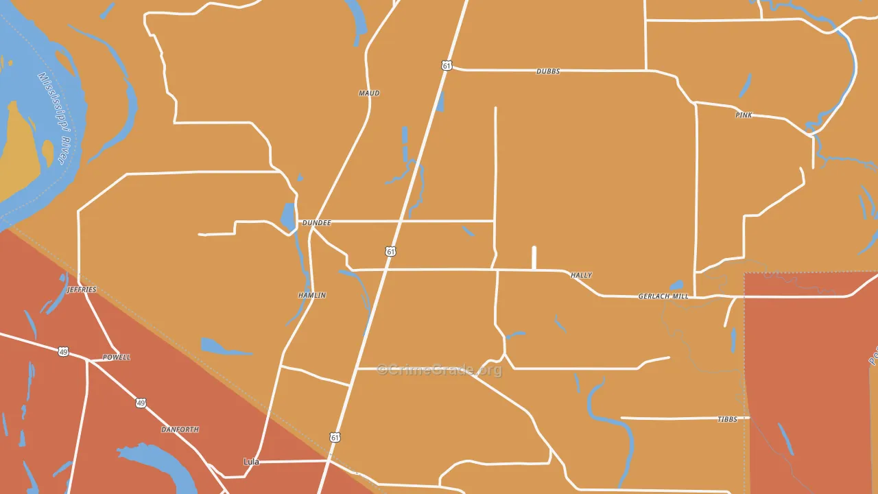 38626, MS Map of Theft Rates
