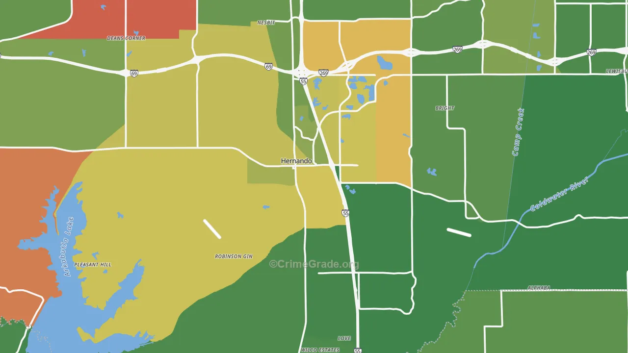 38632, MS Map of Theft Rates