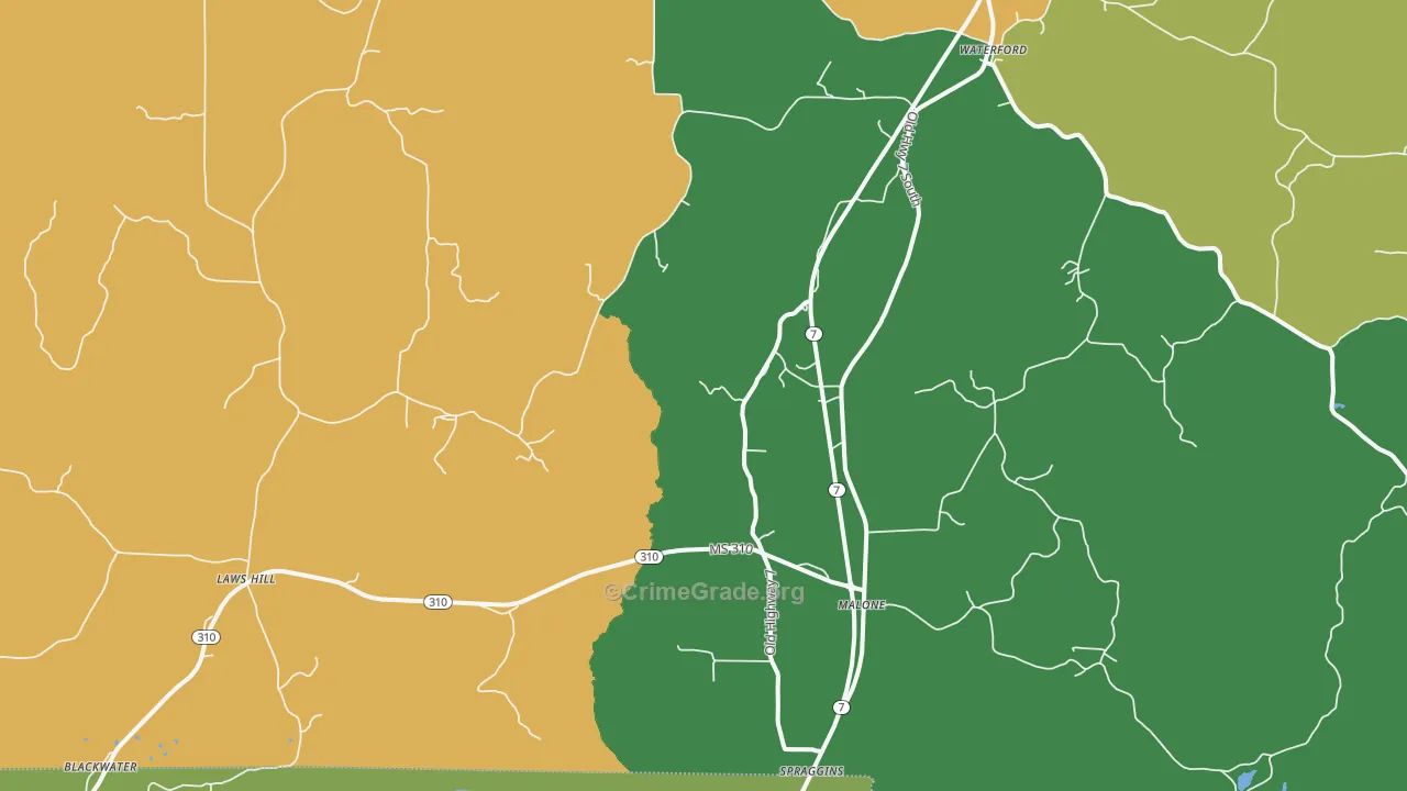 38685, MS Map of Theft Rates