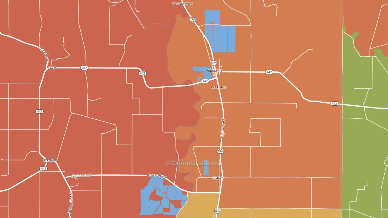 38736, MS Map of Theft Rates
