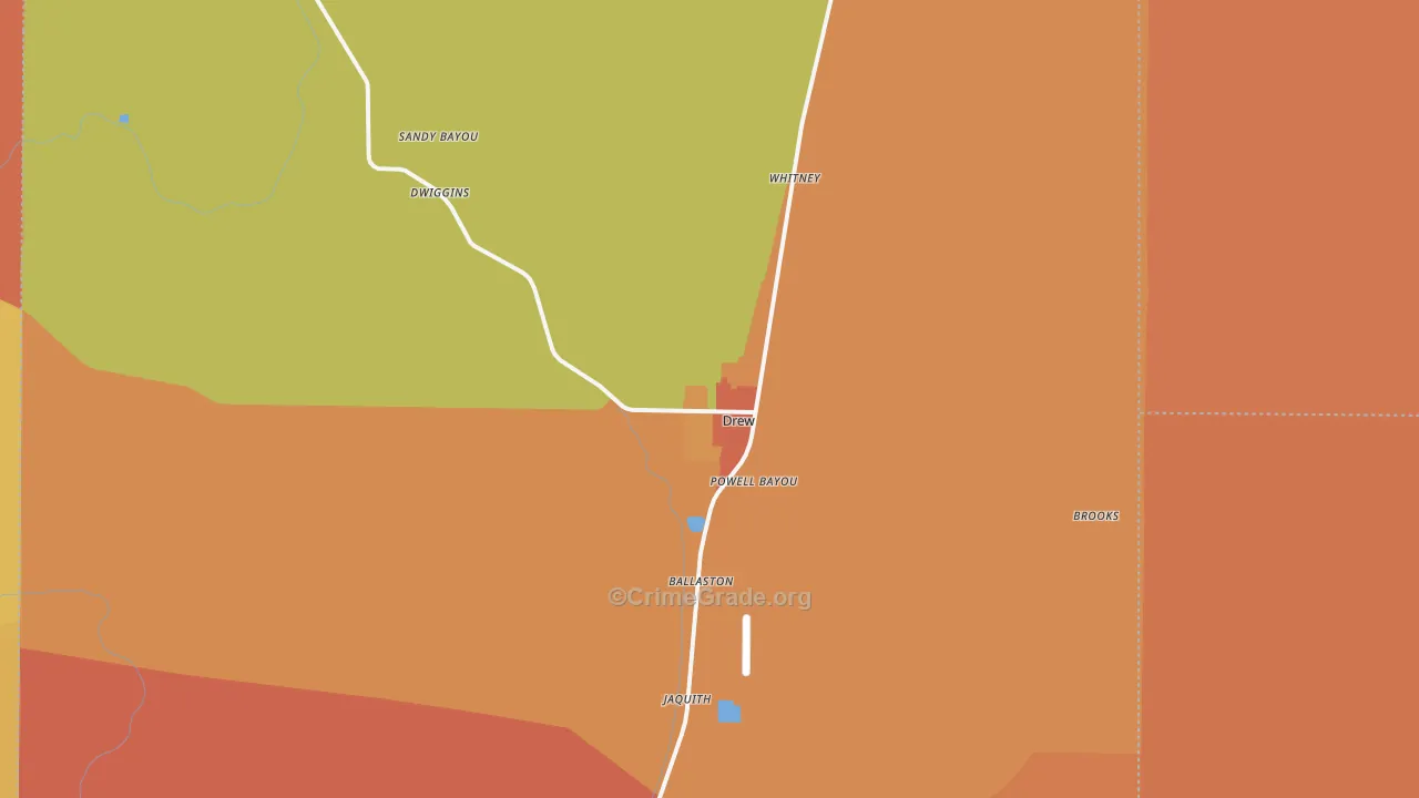 38737, MS Map of Theft Rates