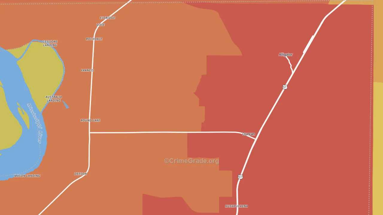 38740, MS Map of Theft Rates