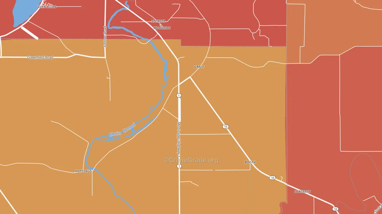 38745, MS Map of Theft Rates