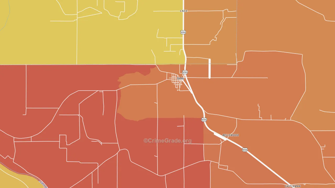 38754, MS Map of Theft Rates