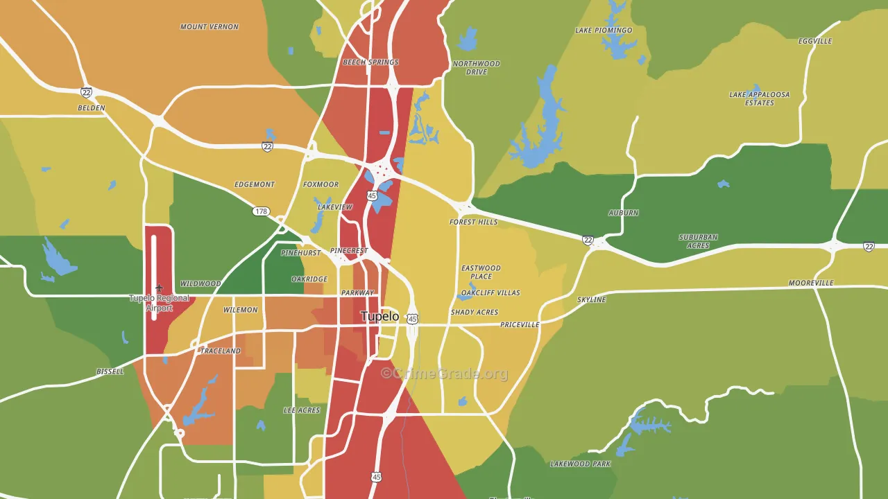 38804, MS Map of Theft Rates