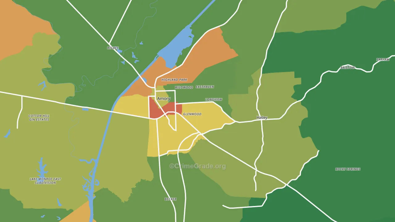 38821, MS Map of Theft Rates