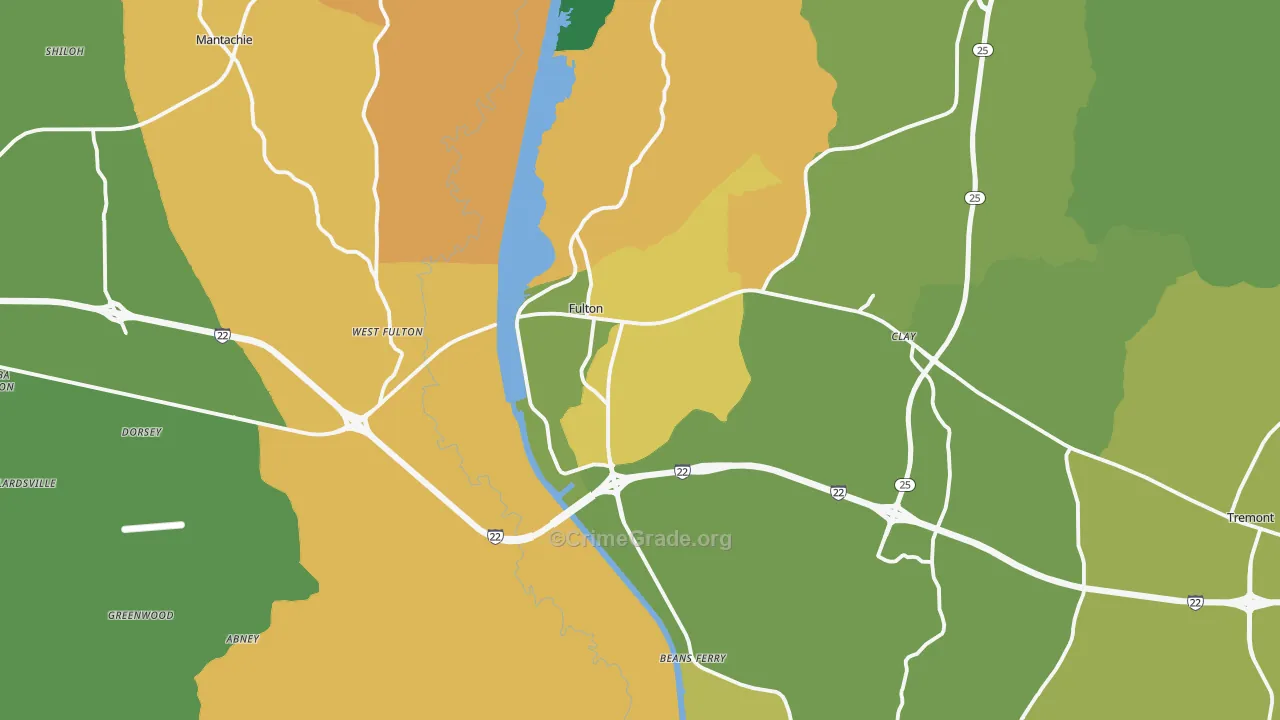 38843, MS Map of Theft Rates