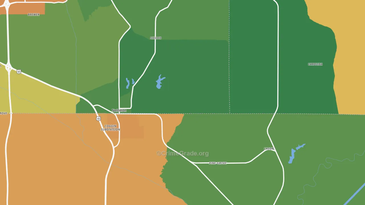 38858, MS Map of Theft Rates