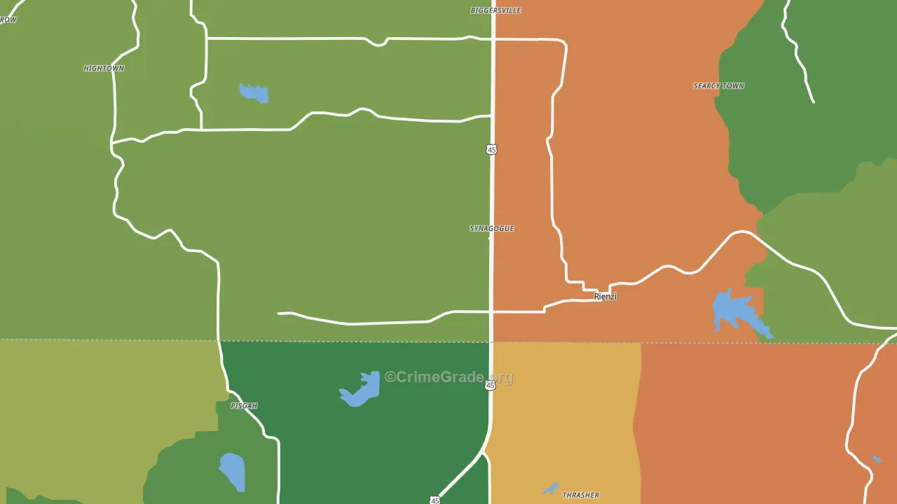 38865, MS Map of Theft Rates