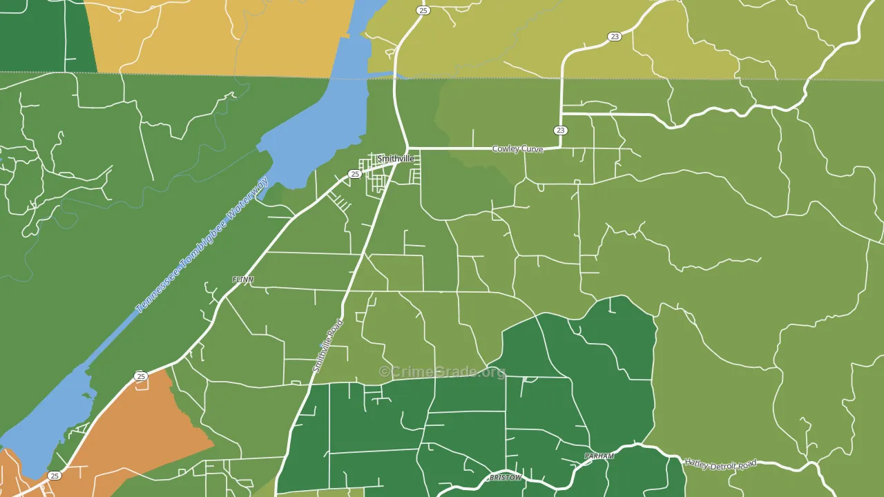 38870, MS Map of Theft Rates