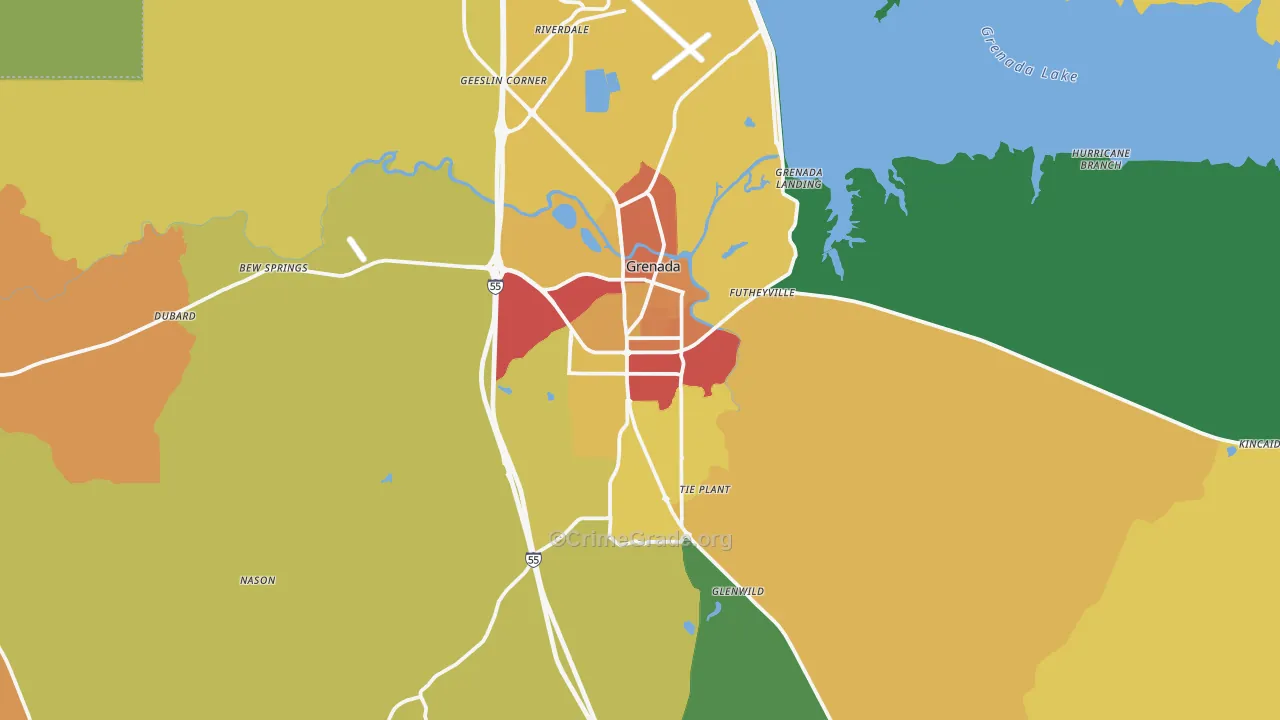 38901, MS Map of Theft Rates