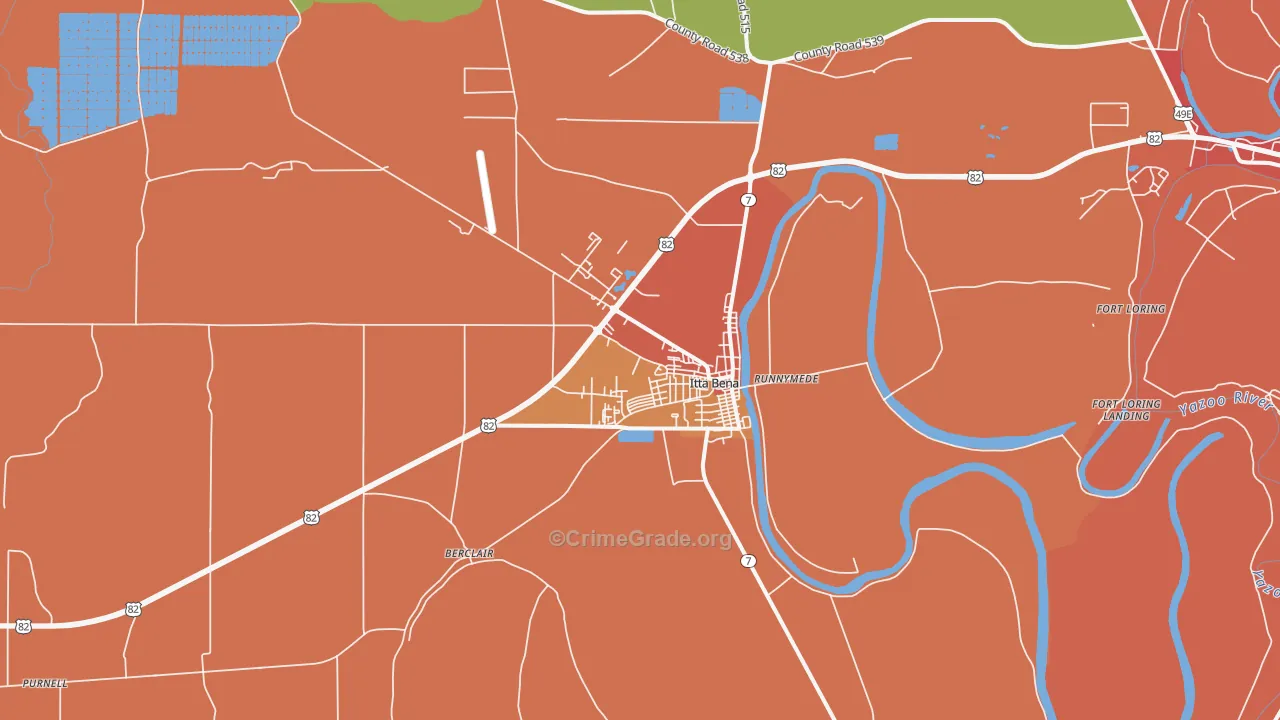 38941, MS Map of Theft Rates