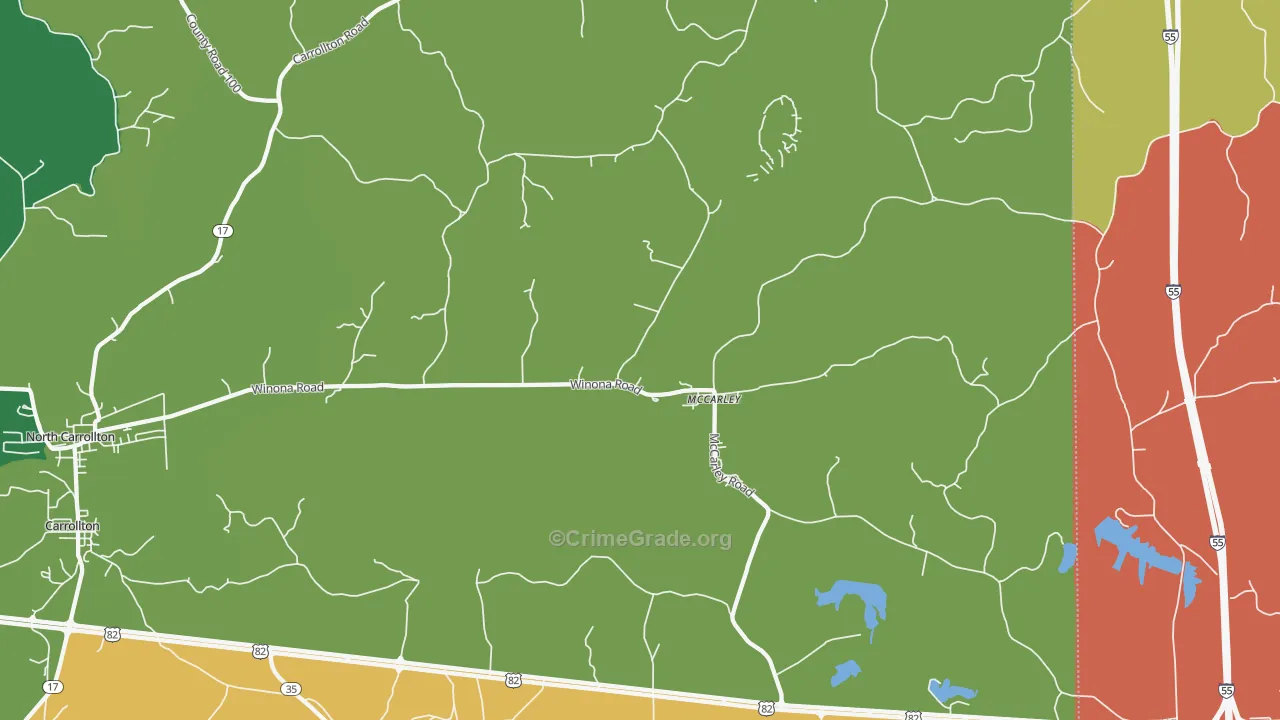 38943, MS Map of Theft Rates
