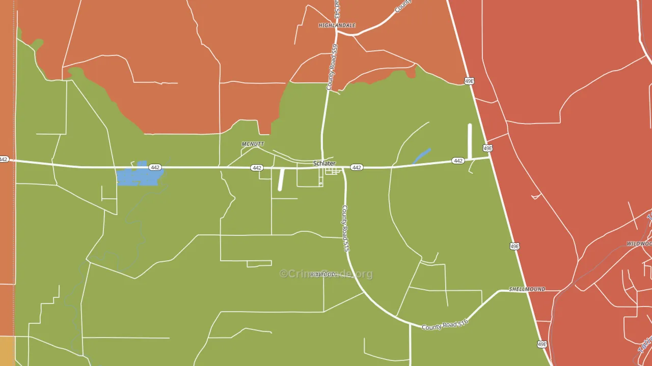 38952, MS Map of Theft Rates