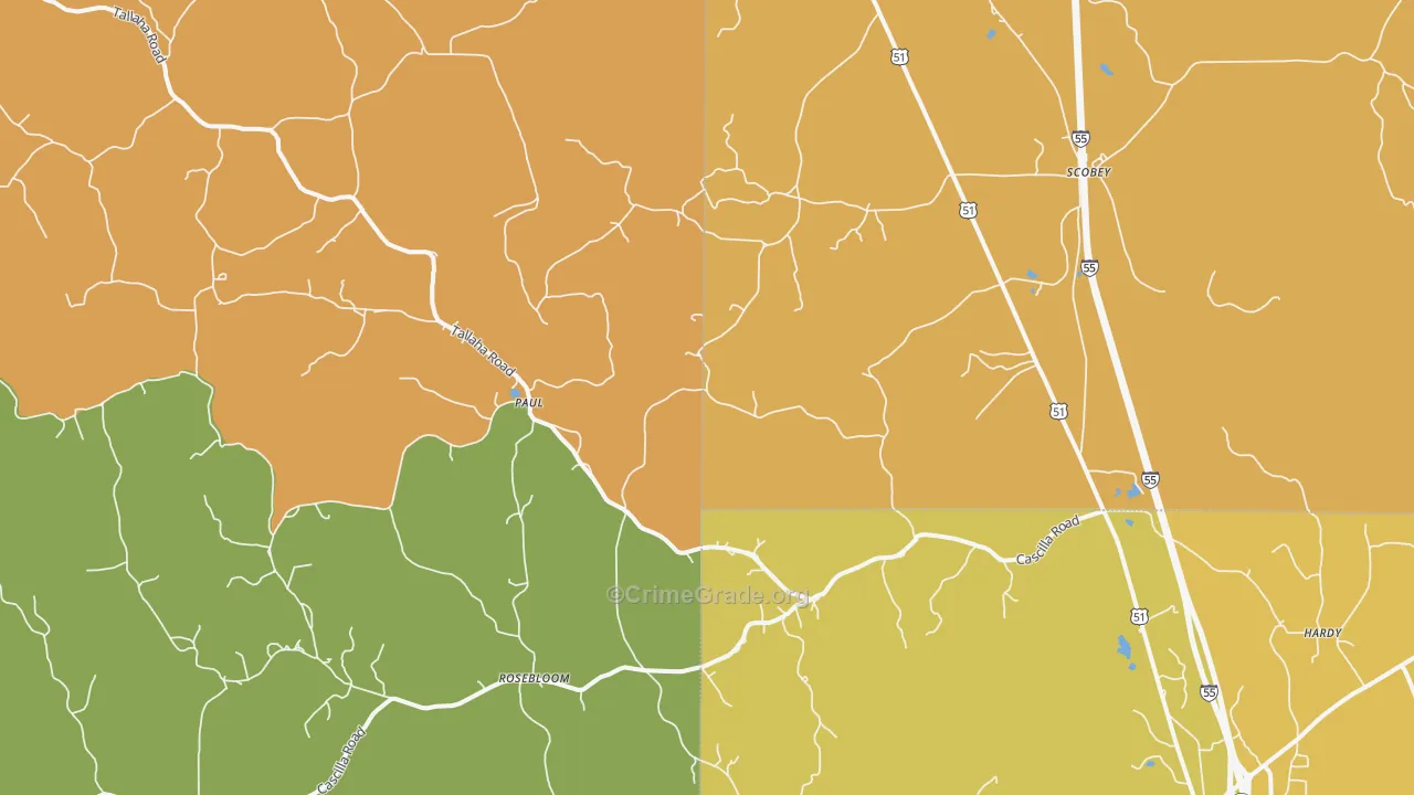 38953, MS Map of Theft Rates