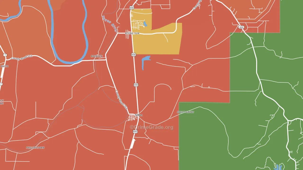 38954, MS Map of Theft Rates