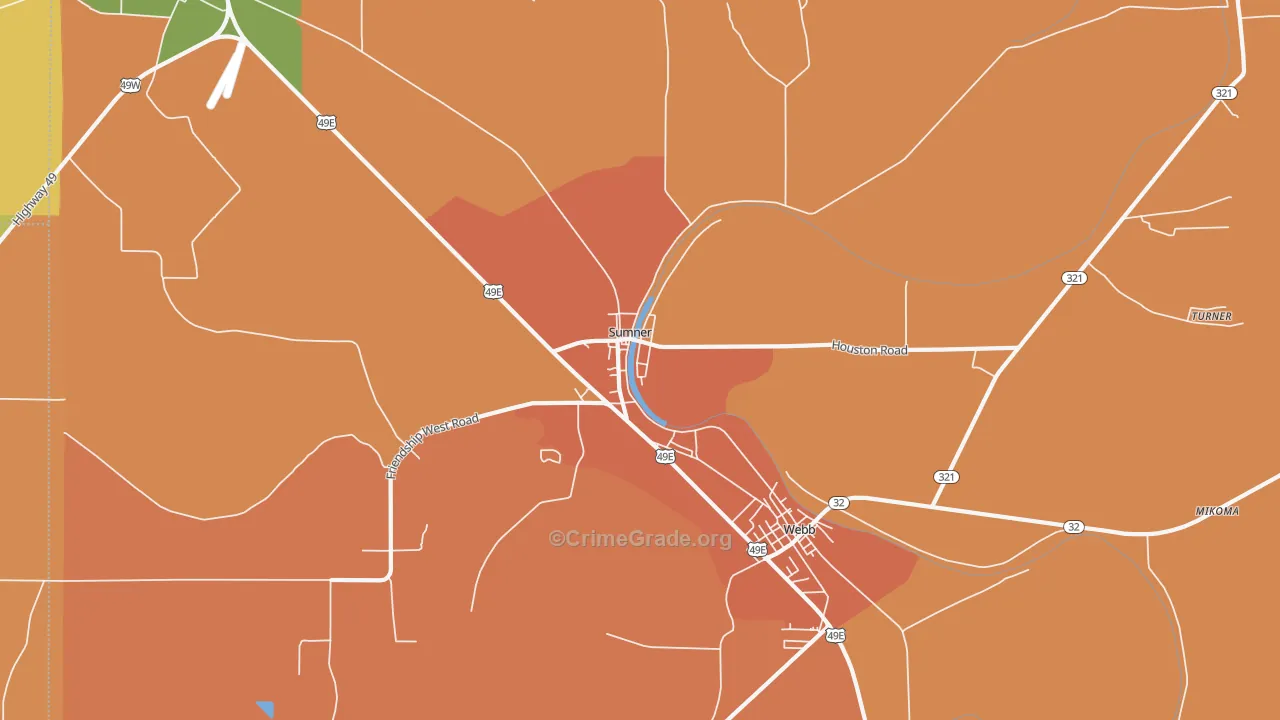 38957, MS Map of Theft Rates