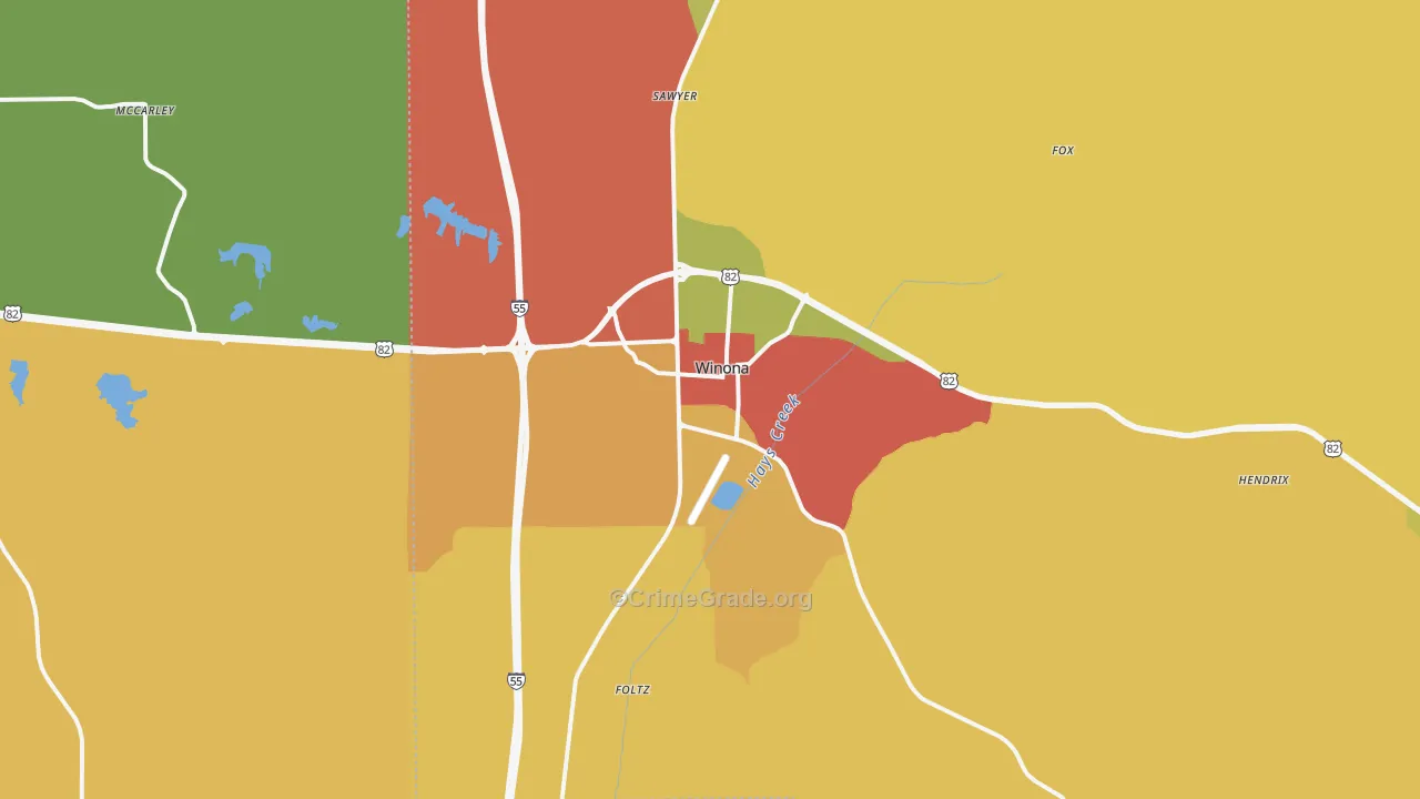 38967, MS Map of Theft Rates