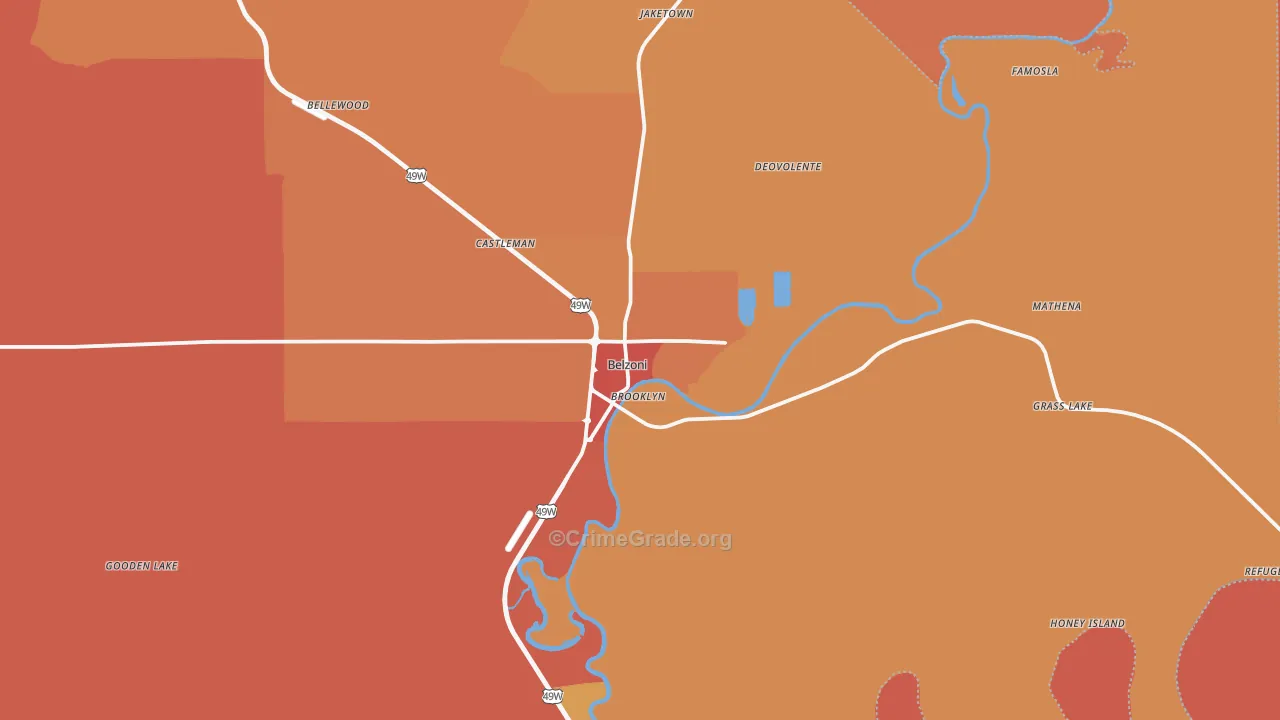 39038, MS Map of Theft Rates