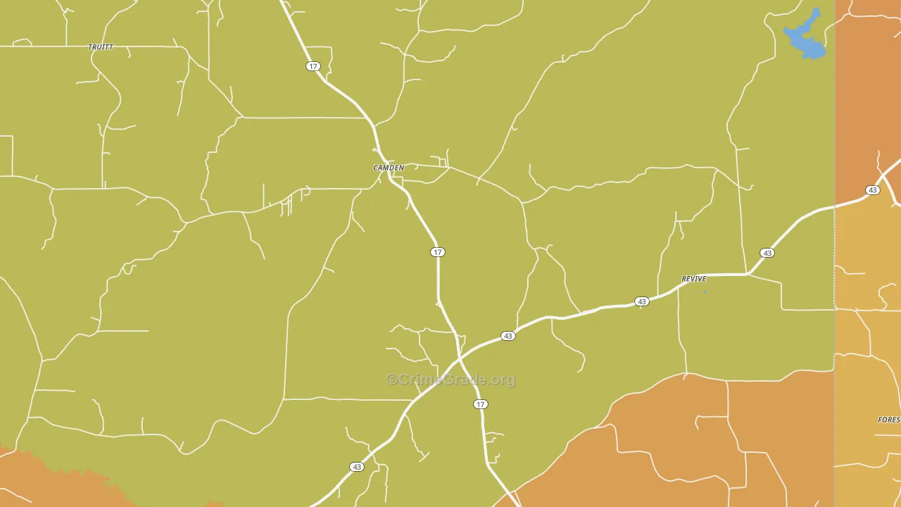 39045, MS Map of Theft Rates