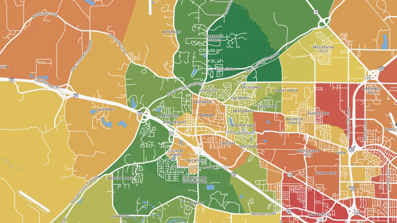 39056, MS Map of Theft Rates