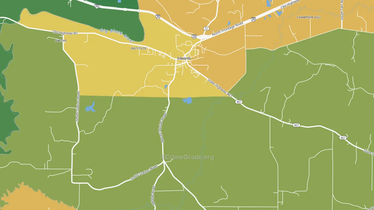 39066, MS Map of Theft Rates