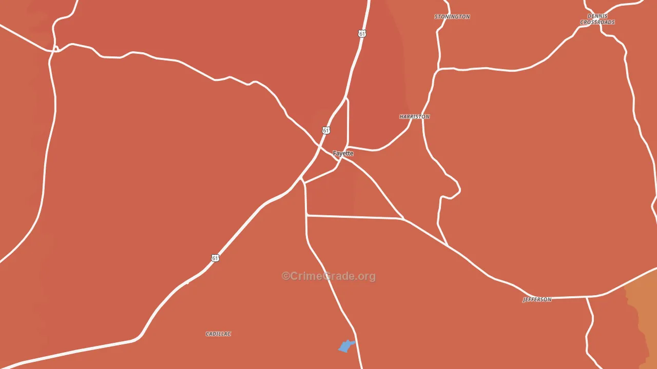 39069, MS Map of Theft Rates