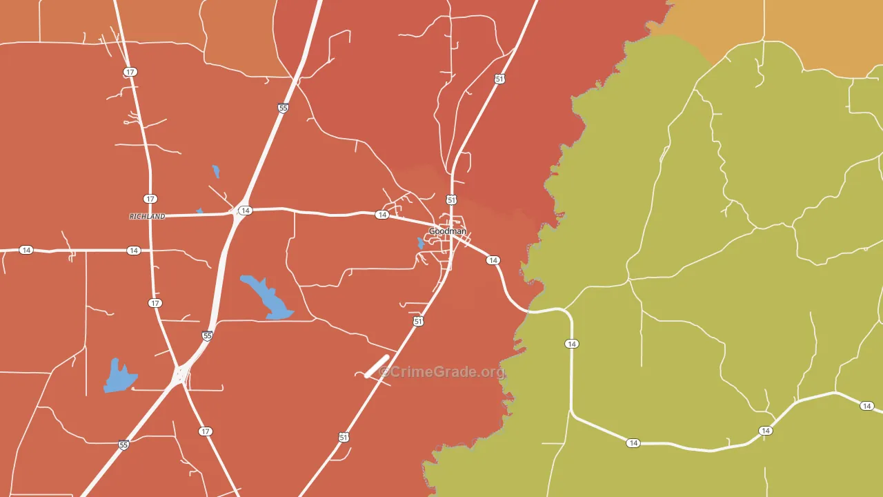 39079, MS Map of Theft Rates