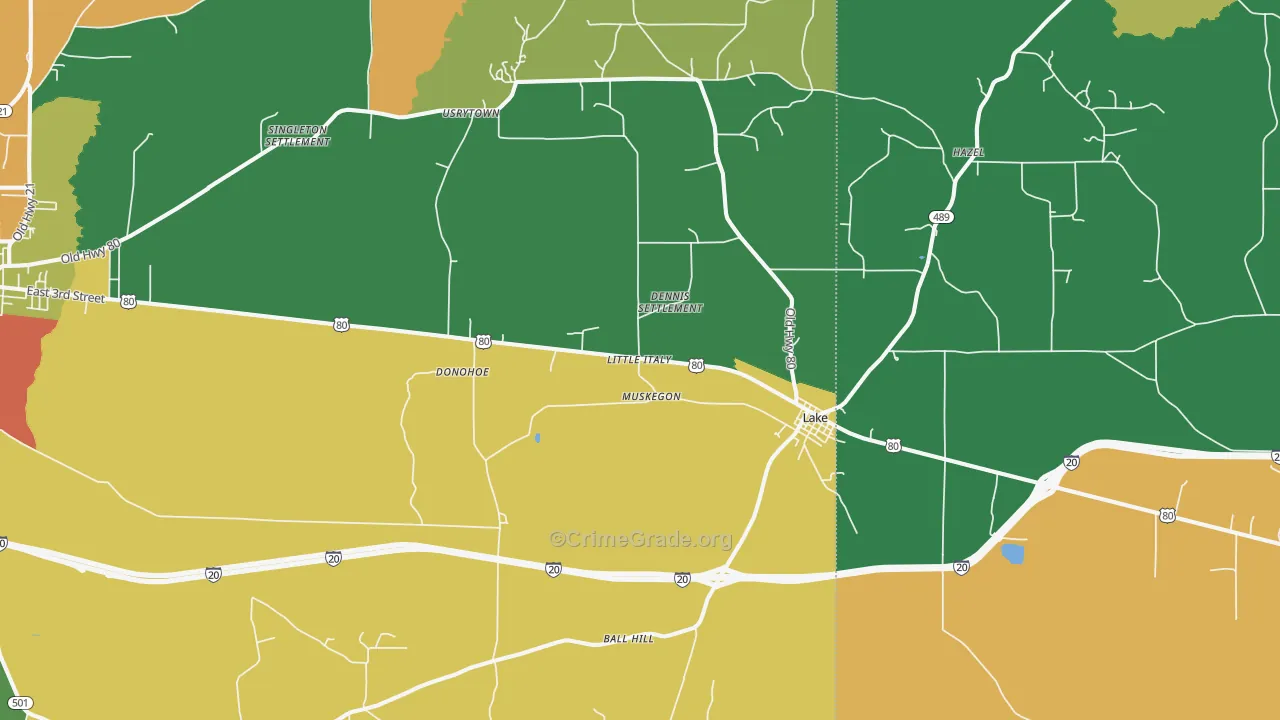 39092, MS Map of Theft Rates