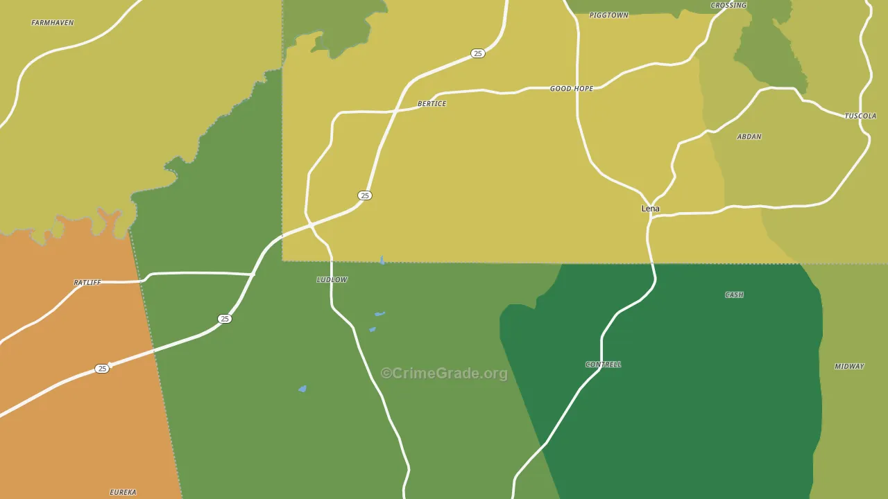 39094, MS Map of Theft Rates